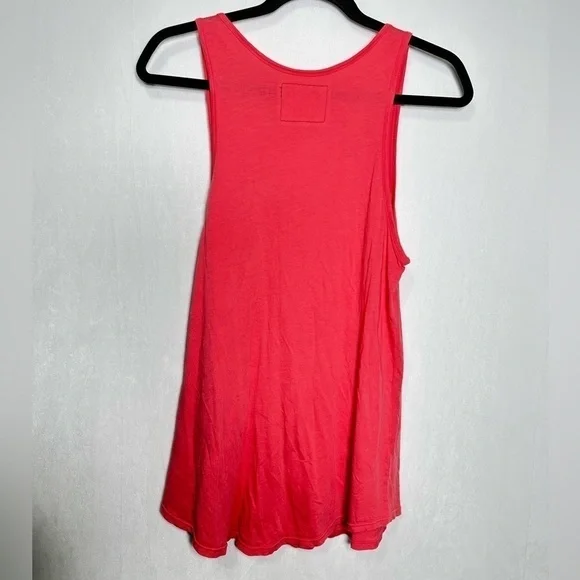 Nation LTD Jen‎ Menchaca Coral Pink Cotton Scoop Neck Tank Top Womens Medium - Picture 5 of 7